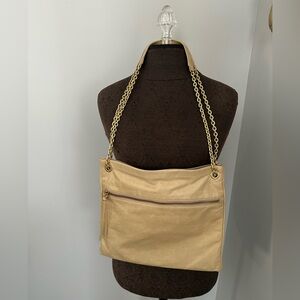HOBO Elegant gold Leather Shoulder Bag gold‎ shoulder strap